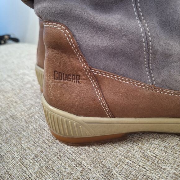 Cougar Willow grey suede brown leather pull on waterproof snow boot womens 6 - Picture 4 of 8